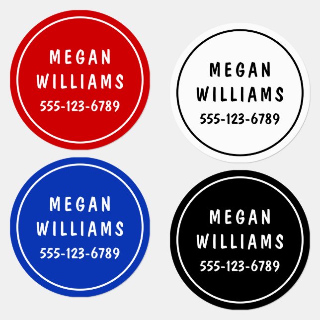 Minimal Custom Modern Personalized Name Clothing L Labels (Group)