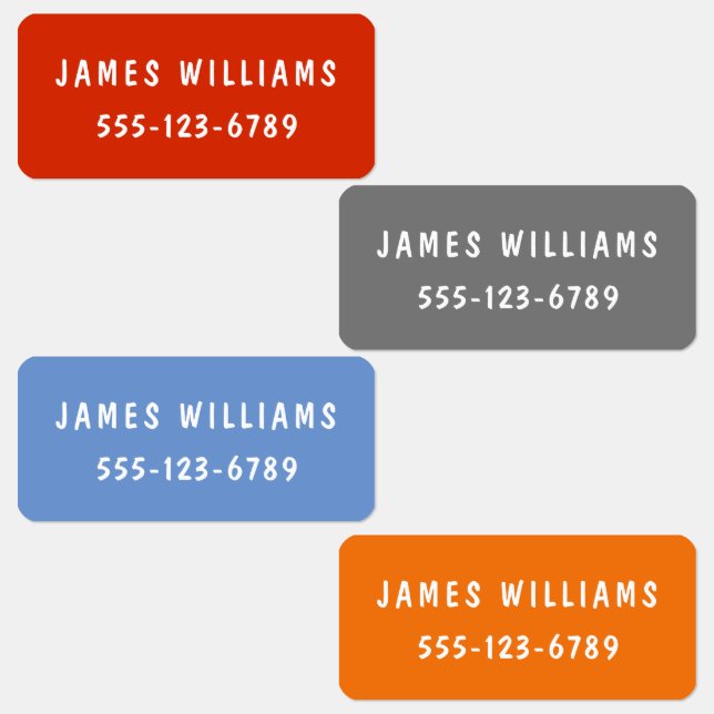 Minimal Custom Modern Personalized Name Clothing Labels (Group)