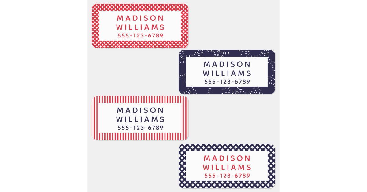 Minimal Custom Modern Personalized Name Clothing Labels | Zazzle.com