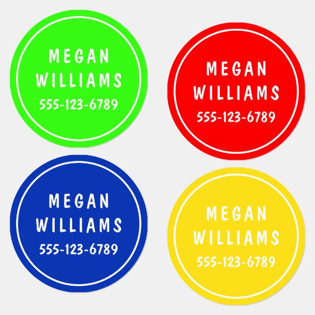 Minimal Custom Modern Personalized Name Clothing Labels (Group)