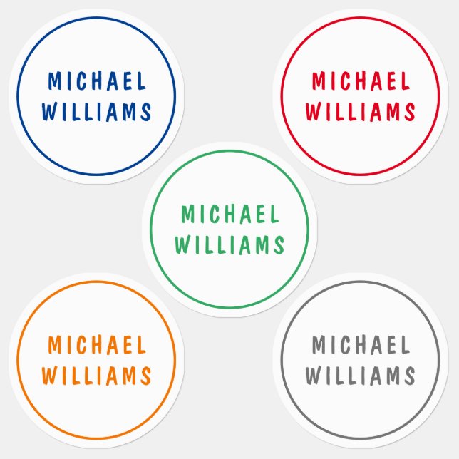 Minimal Custom Personalized Boy Name Clothing Labels (Group)
