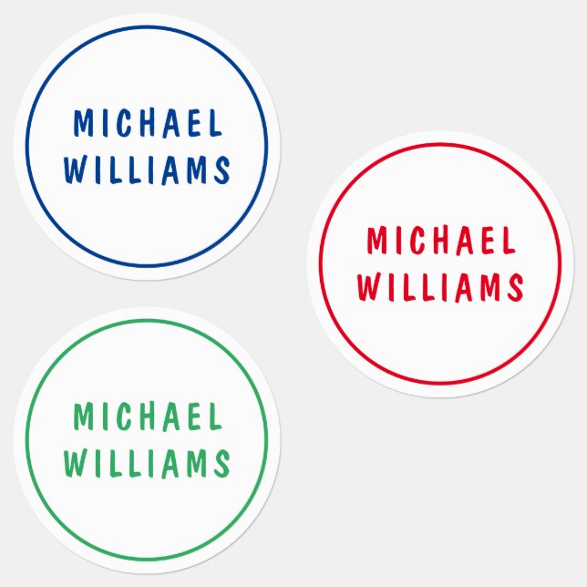 Minimal Custom Personalized Boy Name Set Labels (Group)