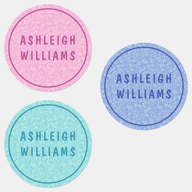 Minimal Custom Personalized Girly Chic Name Labels (Group)