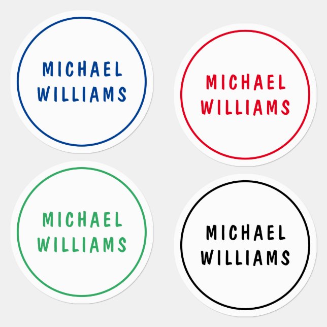 Minimal Custom Personalized Name Labels (Group)