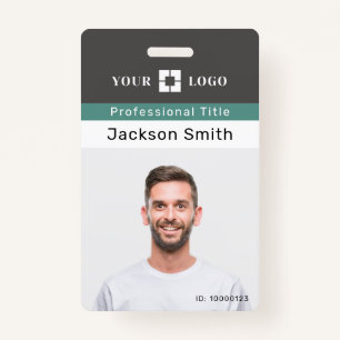 Minimal custom photo and name employee badge