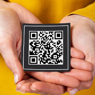 Minimal Custom QR Premium Square Business Card