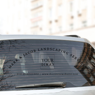 Minimal Custom Text Business Logo Car Truck Door Window Cling