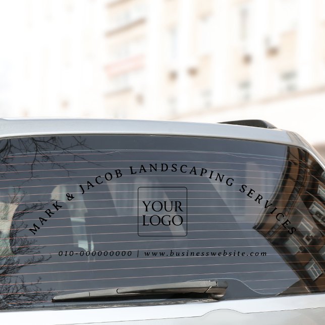 Minimal Custom Text Business Logo Car Truck Door Window Cling (Creator Uploaded)