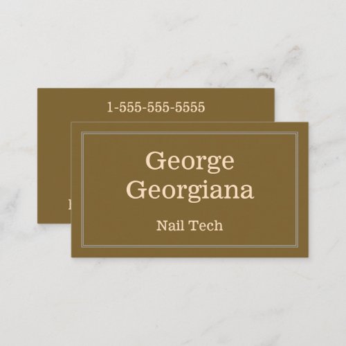 Minimal  Customizable Nail Tech Business Card