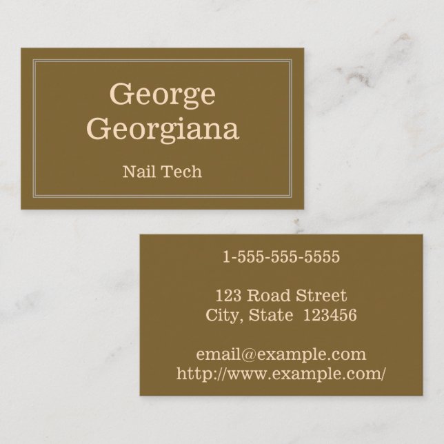Minimal & Customizable Nail Tech Business Card (Front/Back)