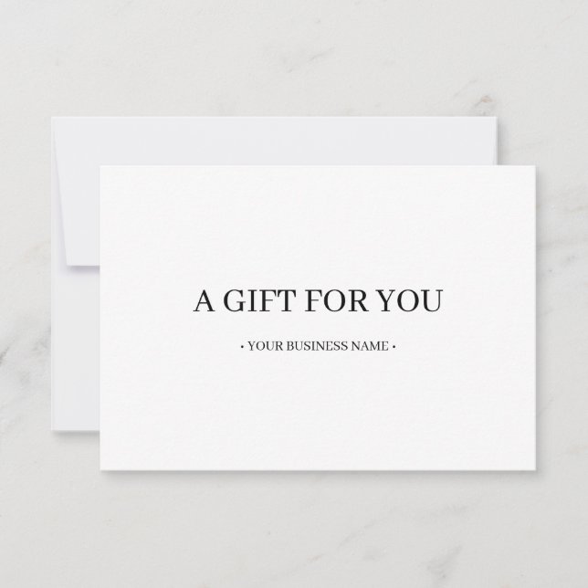 Minimal Customized Gift Certificate (Front)