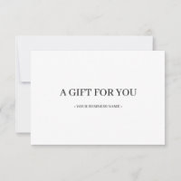 Minimal Customized Gift Certificate