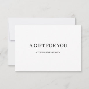 Minimal Customized Gift Certificate