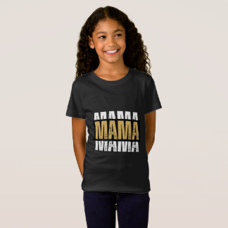 Minimal Cute bear-mom Typography Art T-Shirt