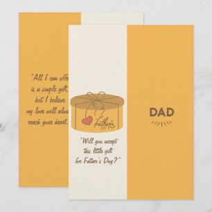 Minimal Cute Father’s Day Gift Card for Dad