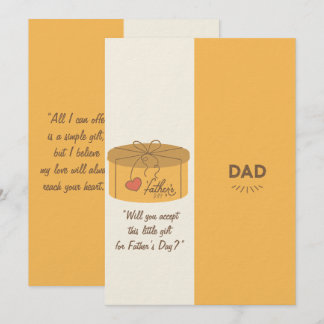 Minimal Cute Father’s Day Gift Card for Dad