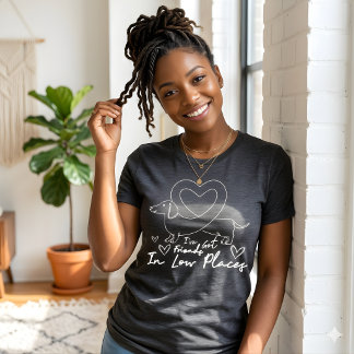 Minimal Dachshund Line Art Funny Dog Quote Tri-Blend Shirt
