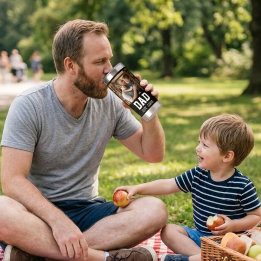 Minimal Dad Established Photo Father's Day Gift Insulated Tumbler