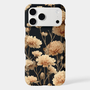 Minimal Dark Aesthetic Wildflower Line Art iPhone 17 Pro Max Case