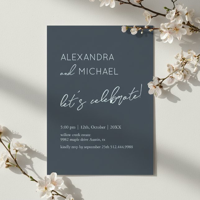 Minimal dark Elegant Engagement Typography Invitation (Creator Uploaded)