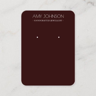 Minimal Dark Red Earring display cards