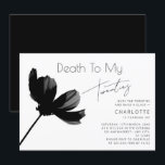 Minimal "Death to My 20s" Black 30th Birthday Invitation<br><div class="desc">Minimal "Death to My 20s" Black 30th Birthday Invitation</div>