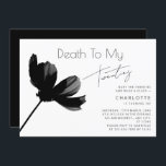 Minimal "Death to My 20s" Black 30th Birthday Invitation<br><div class="desc">Minimal "Death to My 20s" Black 30th Birthday Invitation</div>