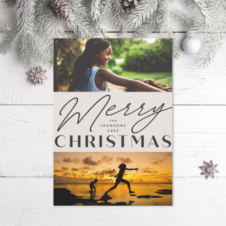 Minimal Deco Simple Photo Holiday Card