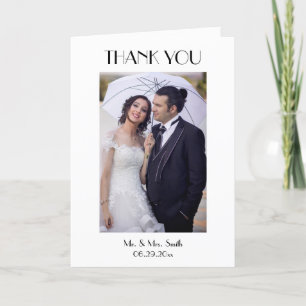 Minimal Deco Thank You Wedding Greeting Cards
