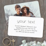 Minimal Deco Typography & Photo Wedding Details Enclosure Card