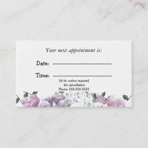 Minimal Delicate Floral Medical Appointment Card