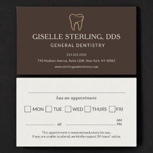 Minimal Dental Dentistry Appointment Reminder Card