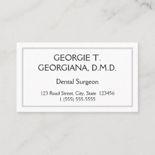 Minimal Dental Surgeon Business Card