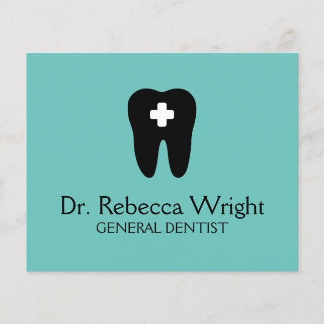 Minimal Dentist Logo Light Teal Dental Office Flyer (Front)