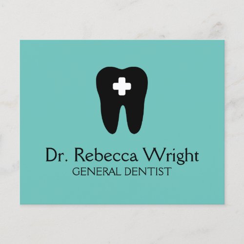 Minimal Dentist Logo Light Teal Dental Office Flyer