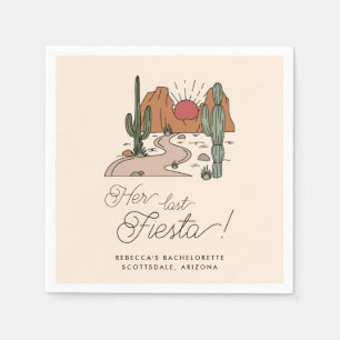 Minimal Desert Fiesta Bachelorette Weekend Napkins