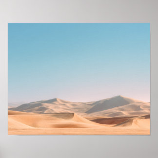 Minimal Desert Sand Dunes Wall Art Poster
