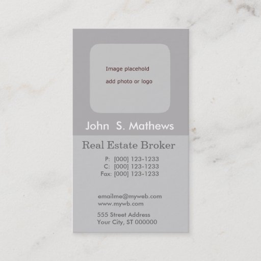 Customizable Simple Custom Designer Add Logo or Photo Business Card Template