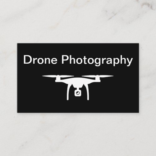 Minimal Design Drone Photography Business Card