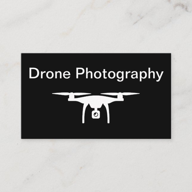 Minimal Design Drone Photography Business Card (Front)