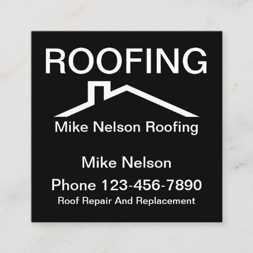 Minimal Design Roofing Square Business Card