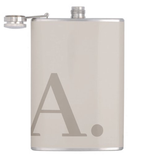 Minimal Design with Huge Modern Monogram Neutral Flask