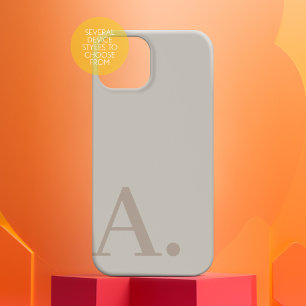 Minimal Design with Huge Monogram - Neutral Colors iPhone 17 Pro Case
