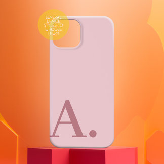 Minimal Design with Huge Monogram - Rose Pink Case-Mate iPhone 14 Case