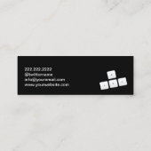 Minimal Dialog Web Developer Mini Business Card (Back)