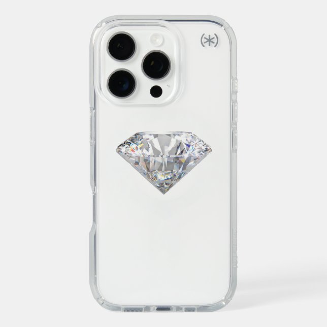 Minimal Diamond Sparkle Aesthetic Speck iPhone Case (Front)