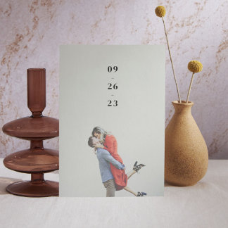 Minimal Digits Wedding Save the Date
