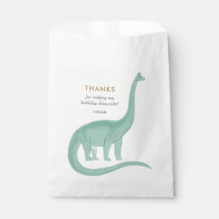 Minimal Dinosaur Birthday Party Favor Bag