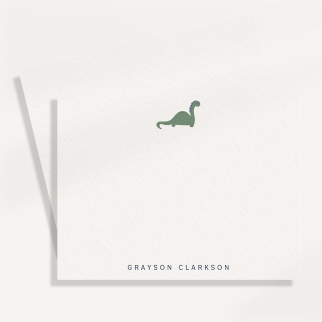 Minimal Dinosaur Kids Note Card  (Creator Uploaded)