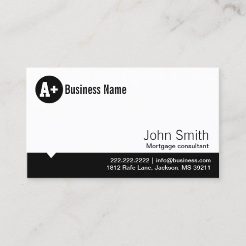 Minimal Dot Mortgage Agent Business Card